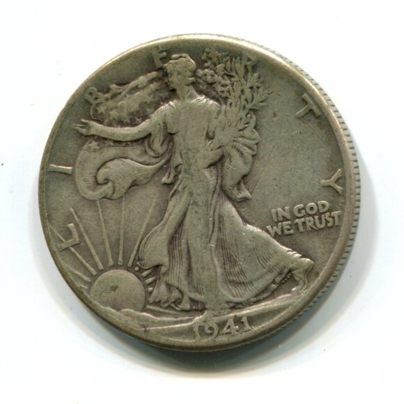 1941 USA Walking Liberty Half Dollar Coin (l5) - Picture 2 of 2